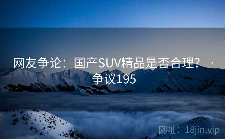 网友争论:国产SUV精品是否合理? · 争议195  第1张 网友争论:国产SUV精品是否合理? · 争议195  第1张